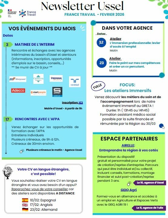 NEWS LETTER FRANCE TRAVAIL