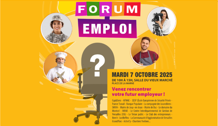 Venez rencontrer votre futur employeur lors du forum emploi à Jouy-en-Josas le 7 octobre !