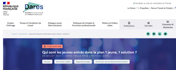 Qui sont les jeunes entrés dans le plan 1 jeune, 1 solution