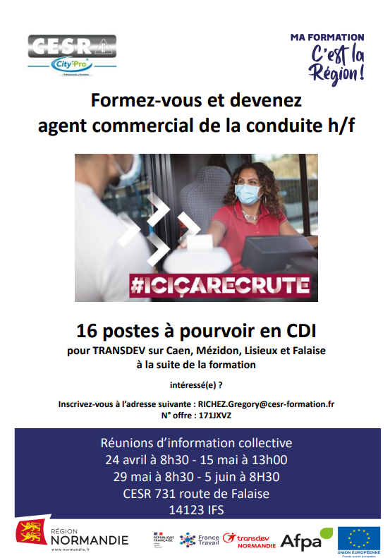 Calvados : Formez-vous et devenez agent/agente commercial de la conduite