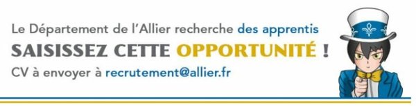 Le Département de l'Allier recrute